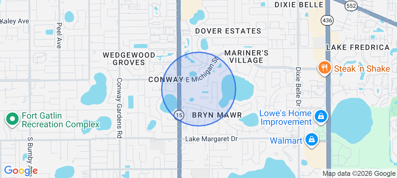 Approximate pickup area near Orlando, FL
