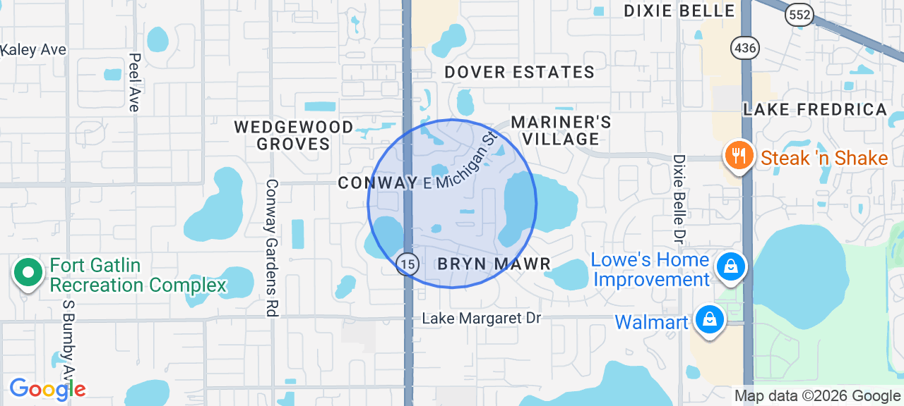 Approximate pickup area near Orlando, FL