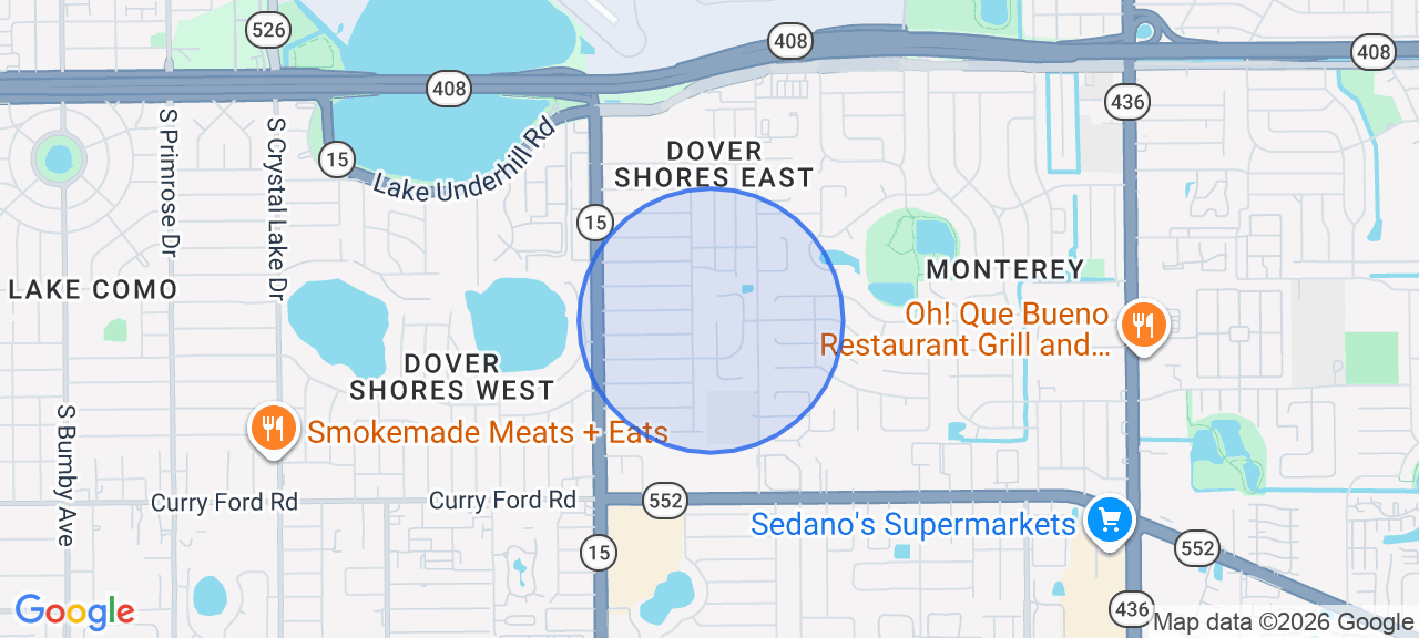 Approximate pickup area near Orlando, FL