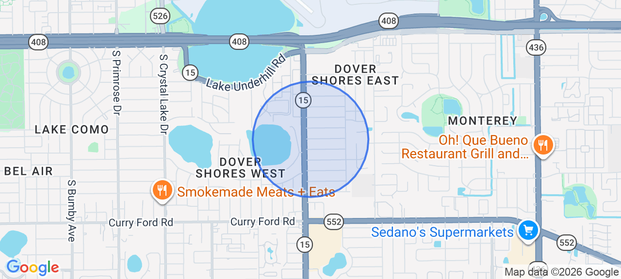 Approximate pickup area near Orlando, FL