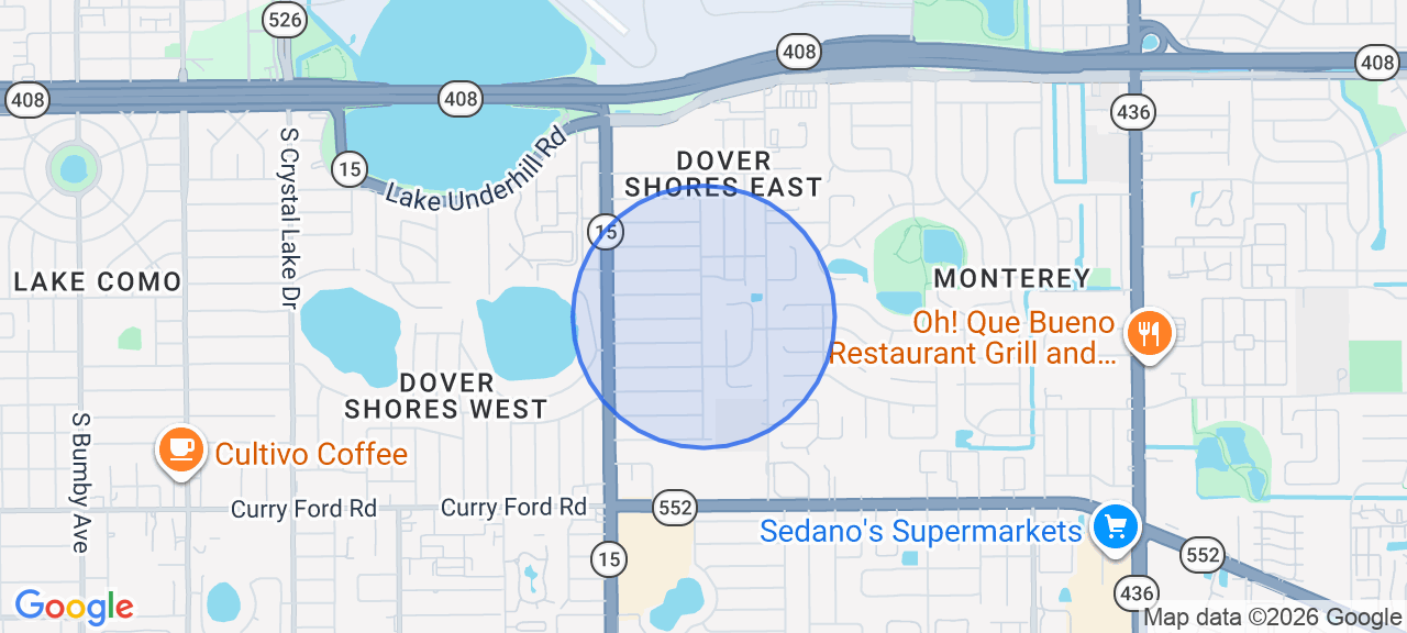 Approximate pickup area near Orlando, FL