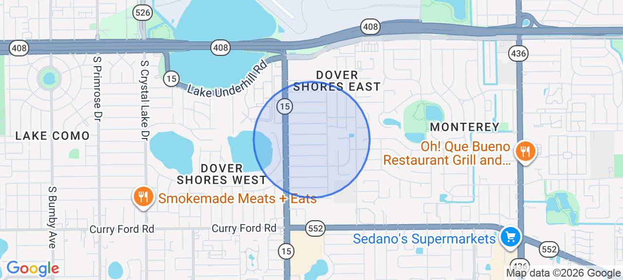 Approximate pickup area near Orlando, FL